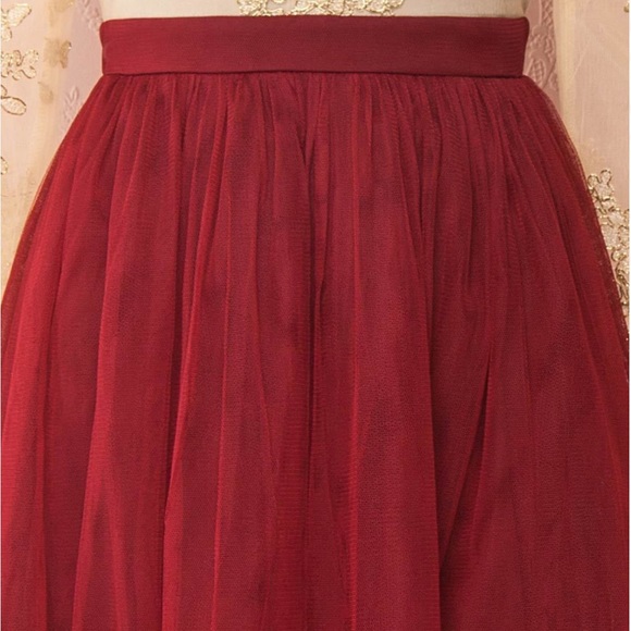 Josiane Burgundy | Tulle A-Line Gown brand new - Picture 7 of 9
